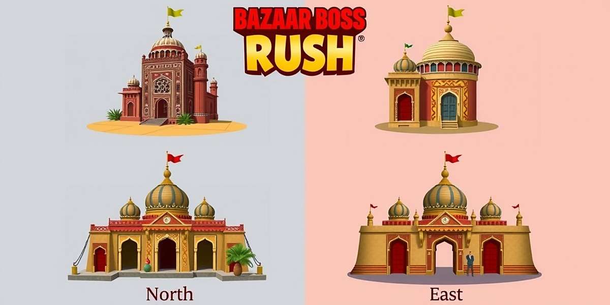 Bazaar Boss Rush Regional Bazaars Bazaar Boss Rush showing different regional bazaar designs from North, South, East and West India with distinctive architecture and products